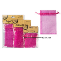12*17Cm Organza Bag - H Pink