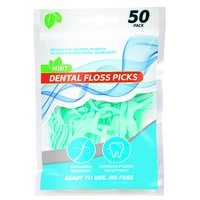 Dental Floss Pick 50Pk 3Asst