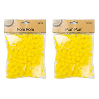 1.5Cm Pom Pom/200- Yellow