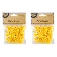 50G Yellow Pony Beads
