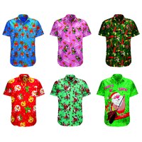 Christmas Hawaiian Shirt Mens Asst