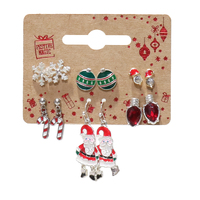 Christmas Earrings 6pk Asst