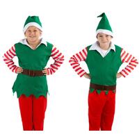 Elf Costume Kids 4pc Asst