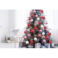 Candycane Baubles 60mm 35pk