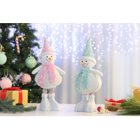 Extendable Snowman Pastel 45-60cm Asst