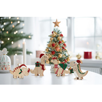 Christmas Dinosaur Table Deco Asst