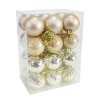 Baubles 40mm 24pk Champagne