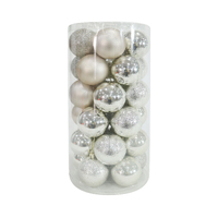 Baubles 60mm 30pk Champagne