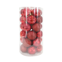 Baubles 60mm 30pk Red