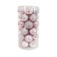 Baubles 60mm 30pk Pink