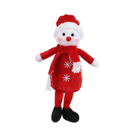 Christmas Figurine Plush Red Velvet Asst