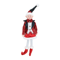 Elf Fancy Outfit w/Bow Ties 45cm Asst