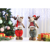 Big Belly Reindeer Knitted 45cm Asst