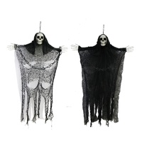 HANGING SKELETON REAPER WITH CHAIN 90cm Asst