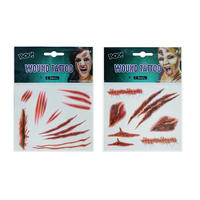 BLOODY WOUND TATTOO SHEET 2pk Asst