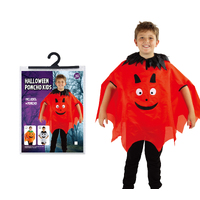 COSTUME BASIC HALLOWEEN PONCHOS KIDS Asst