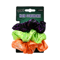 SPIDER WEB SATIN HAIR SCRUNCHIE 3pk Asst