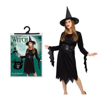 COSTUME BLACK LONG SLEEVE WITCH ADULTS