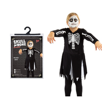 COSTUME SKELETON LONG SLEEVE DRESS KIDS