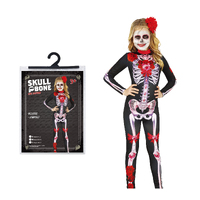 COSTUME SKELETON FLORAL JUMPSUIT KIDS