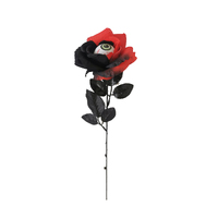 BLACK & RED ROSE WITH EYEBALL 42cm