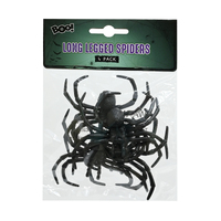 BLACK LONG LEGGED SPIDER 4pk