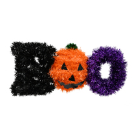 HALLOWEEN TINSEL BOO SIGN 36cm