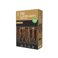 LED Cluster Lights 720 Vintage Gold