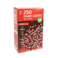 LED Fairy Lights 250 Red-White