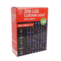 LED Curtain Lights 200 Red-White