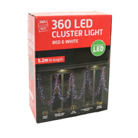 LED Cluster Lights 360 Red-White